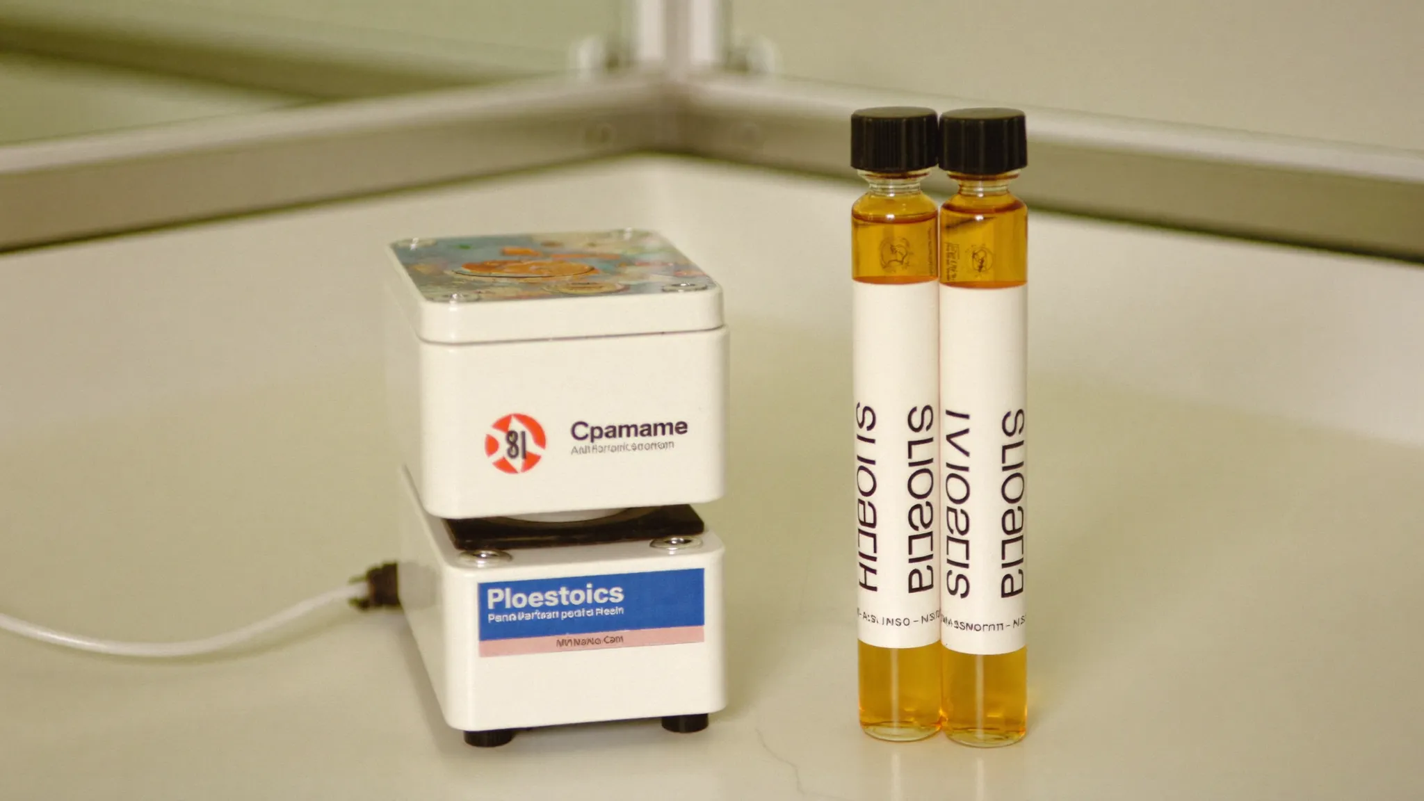 Zentrifuge mit Plasmaröhrchen zur Aufbereitung des Eigenbluts
